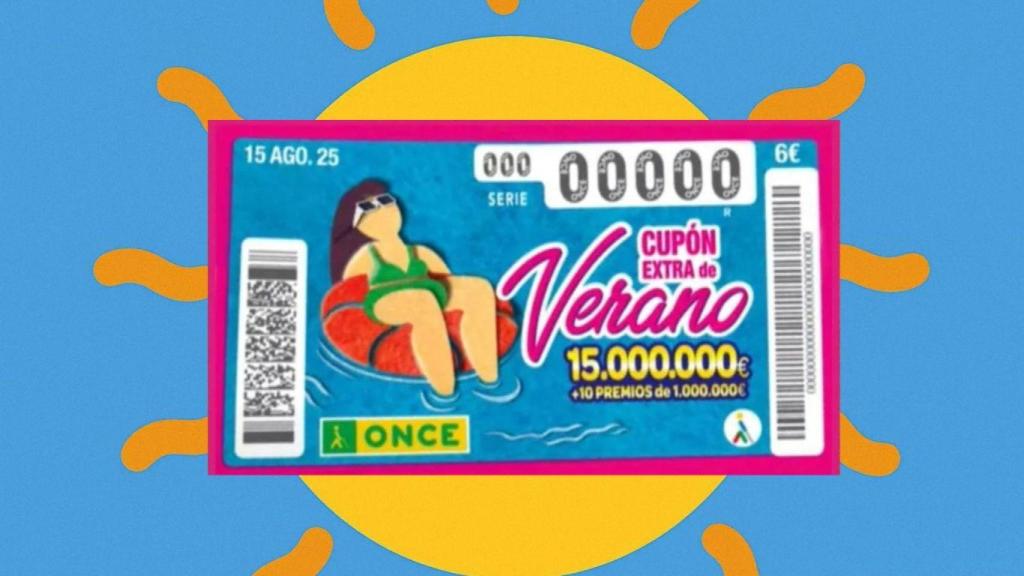 Sorteo Extra de Verano de la ONCE 2025, hoy viernes 15 de agosto.