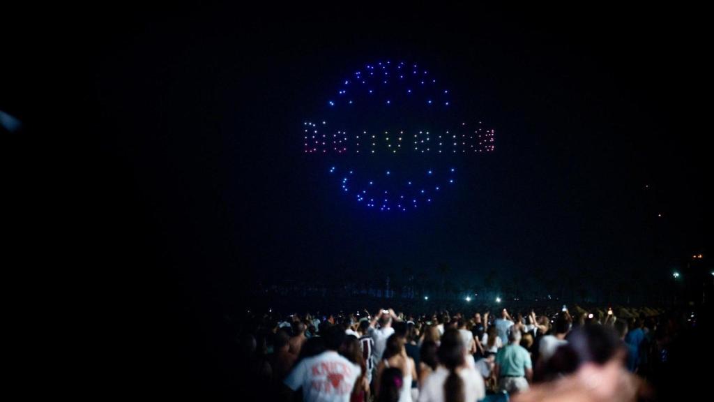 Los drones que han inaugurado la Feria de Málaga 2025.