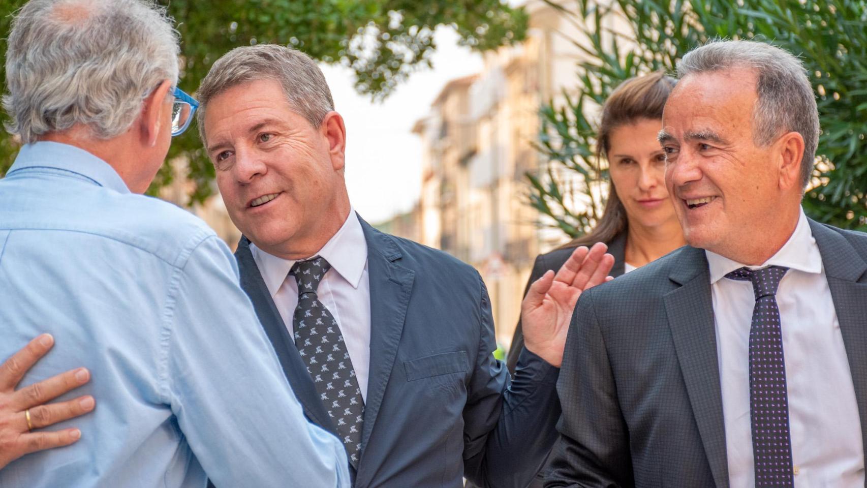 García-Page en el velatorio de Javier Lambán.