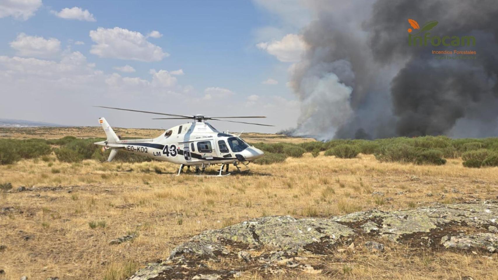 Uno de los helicópteros del Plan INFOCAM.