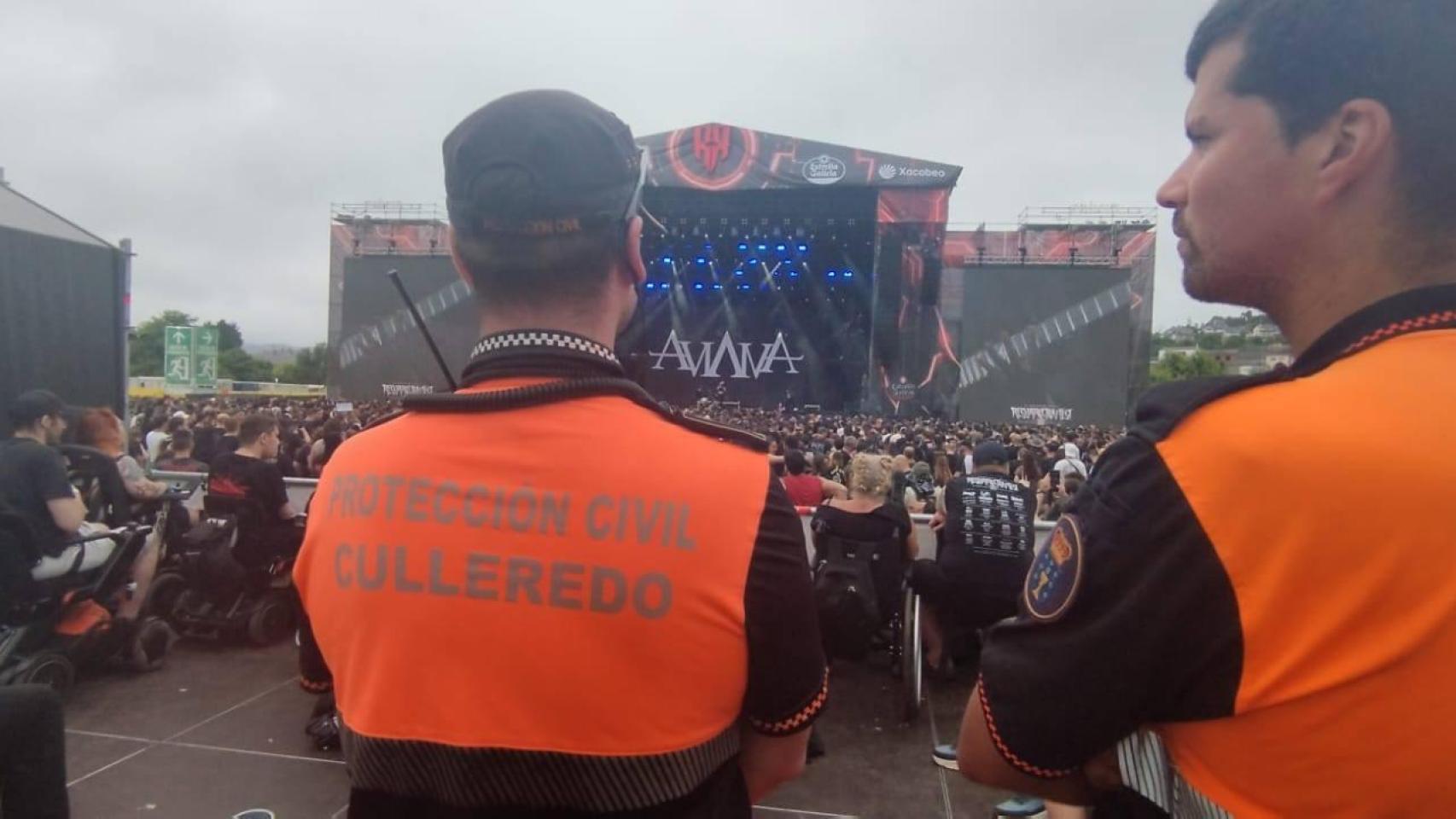 Imagen de un servicio de Protección Civil en Culleredo.