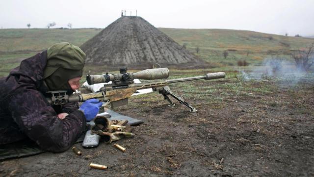 Francotirador del ejército ucraniano.