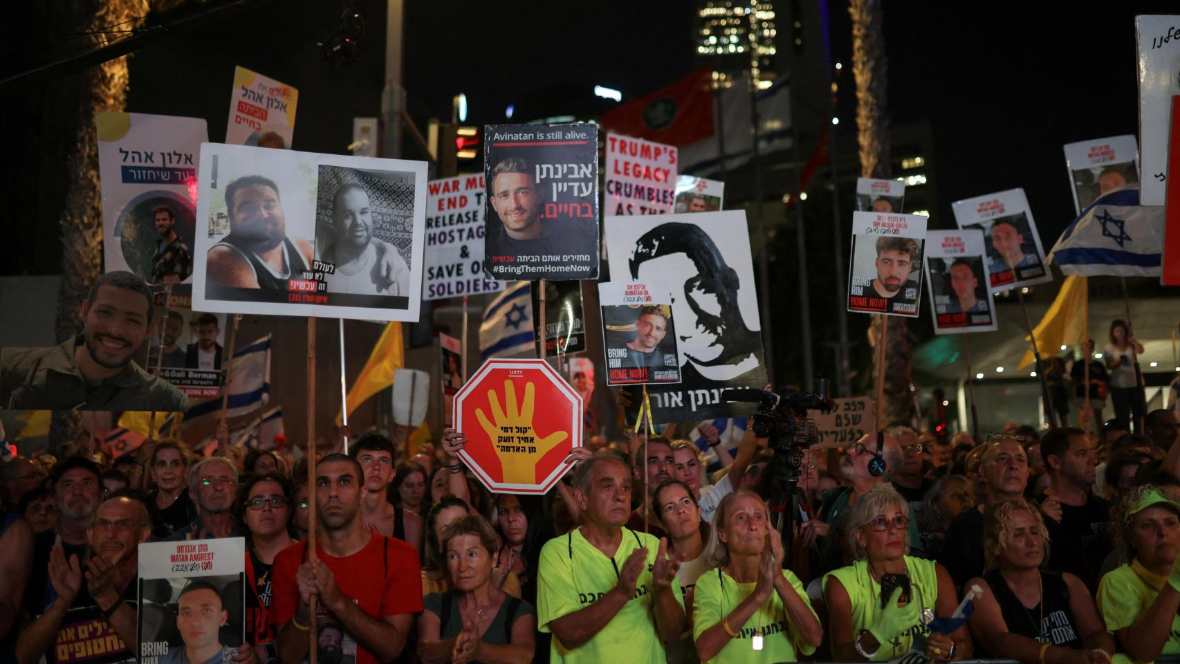 Imagen de las manifestaciones en Tel Aviv.