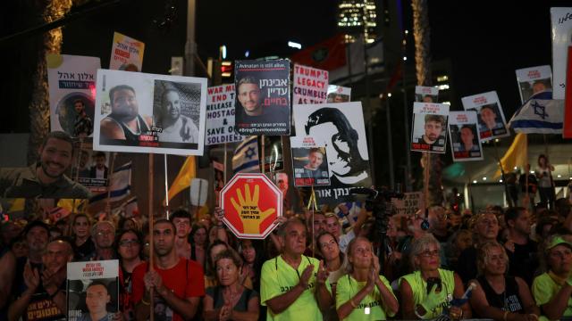 Imagen de las manifestaciones en Tel Aviv.