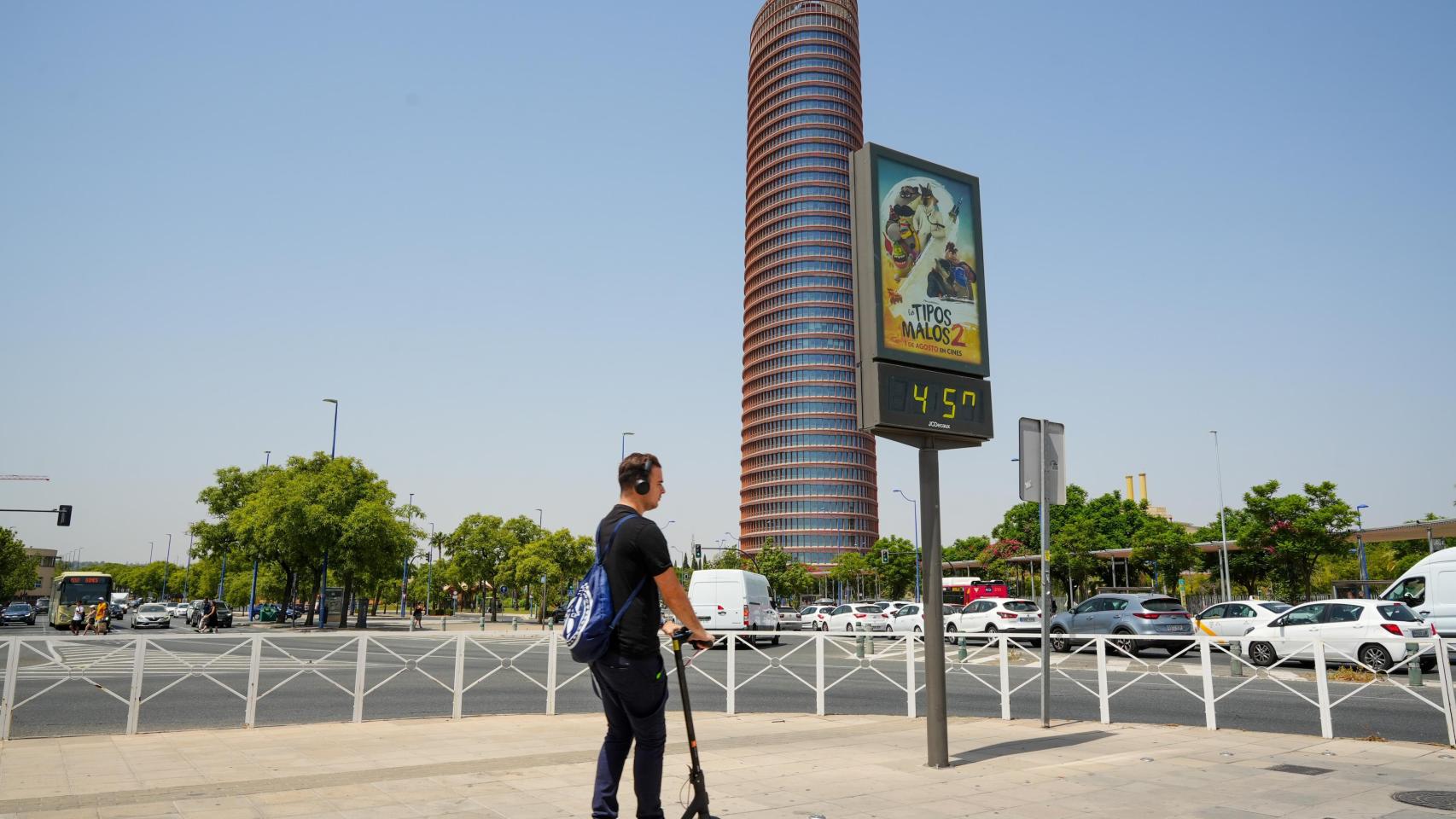 Un termómetro marca 45 ºC en Sevilla