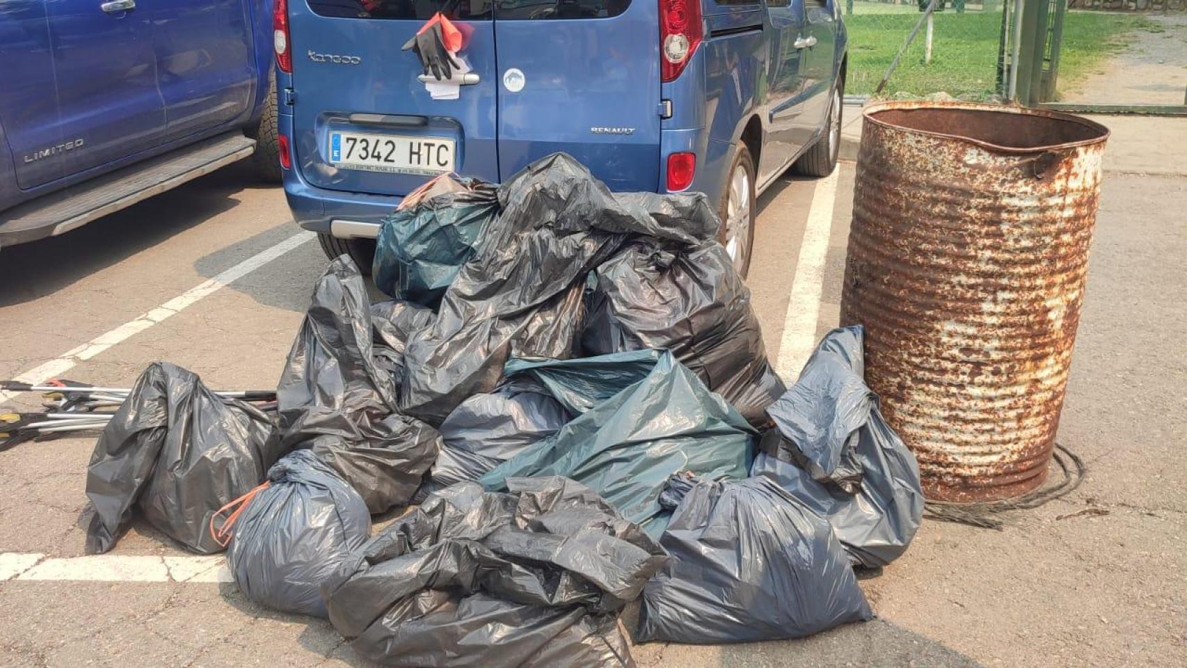 La basura recogida en la jornada de ayer