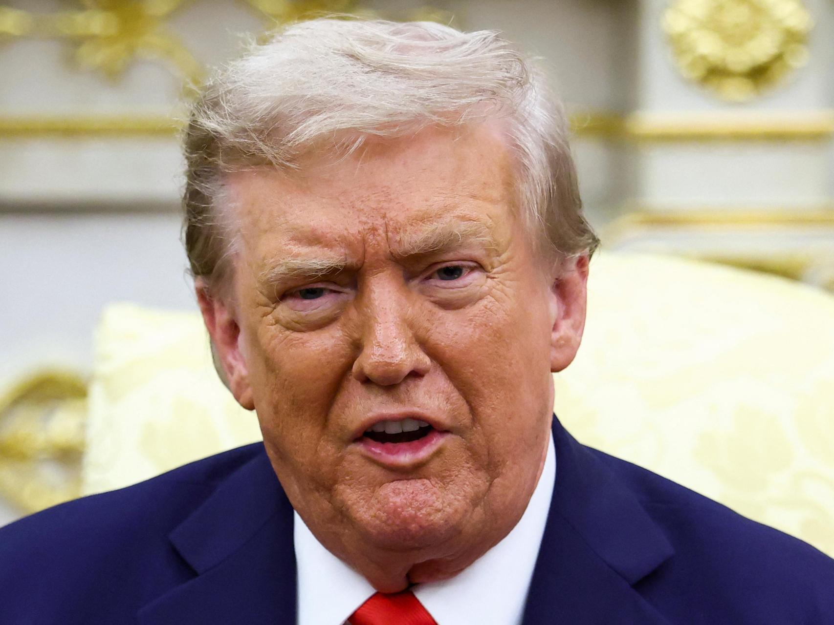 Trump, durante su encuentro con Zelenski,