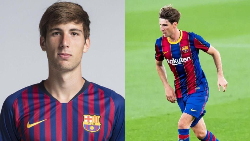 Imagen de Juan Miranda en las categorías inferiores del FC Barcelona.
