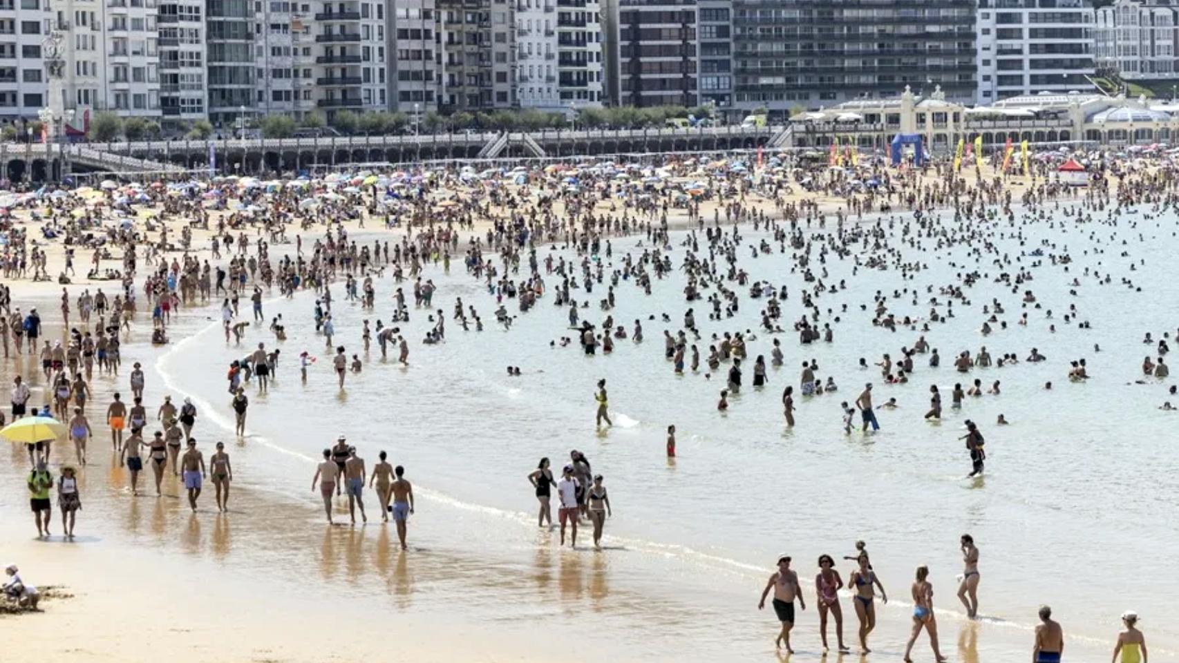 Vista de la playa de La Concha de San Sebastián.