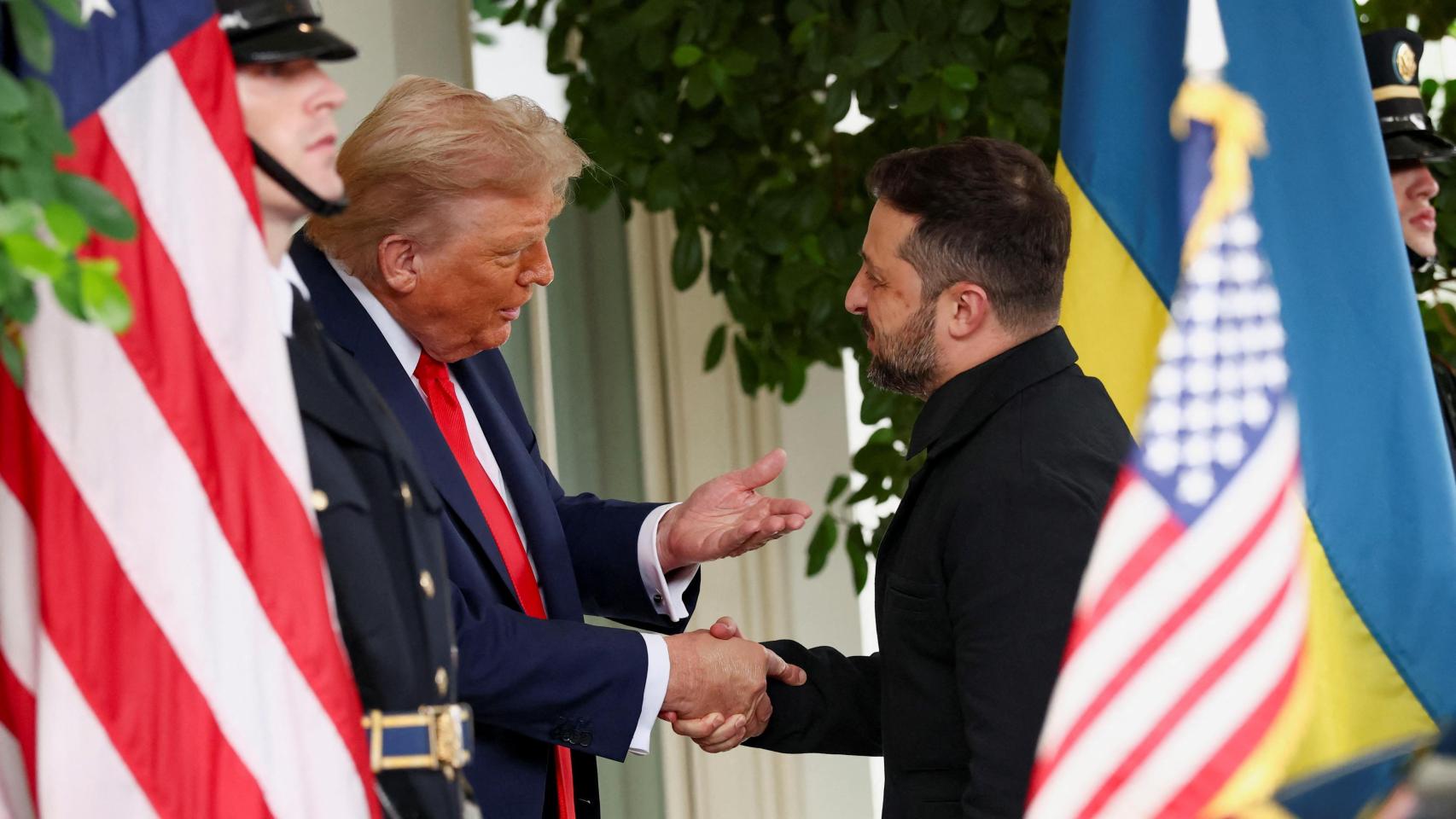 El presidente de EEUU, Donald Trump, recibe a su homólogo ucraniano, Volodímir Zelenski, en la Casa Blanca.