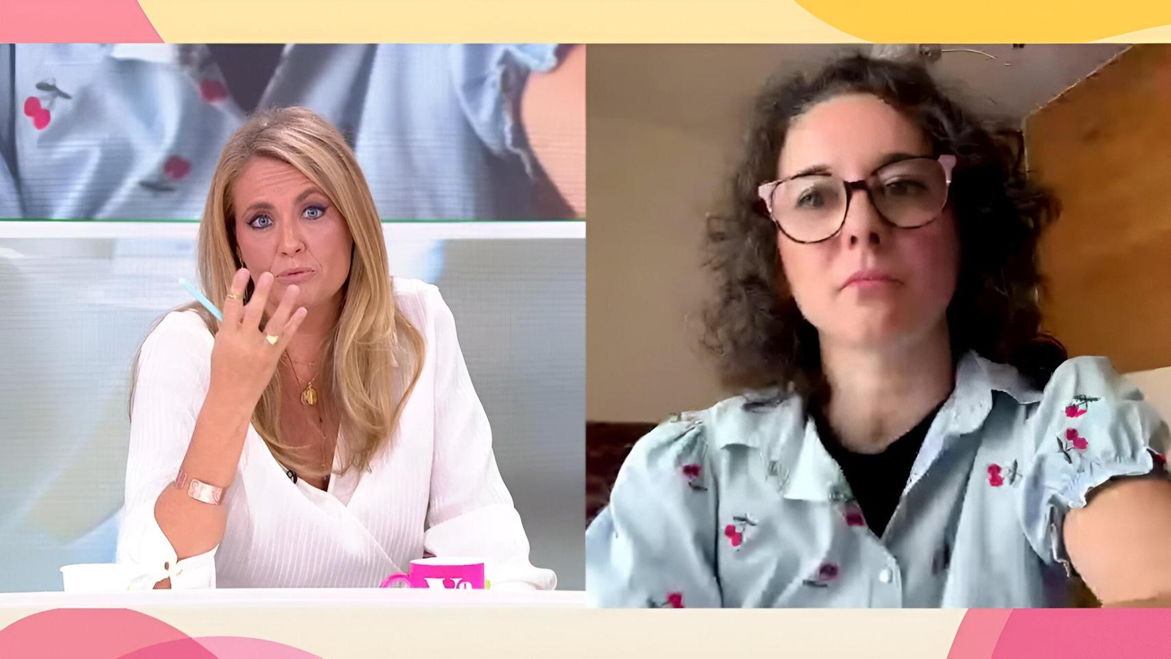 Tania Serrulla, durante su entrevista en 'Y ahora Sonsoles'.