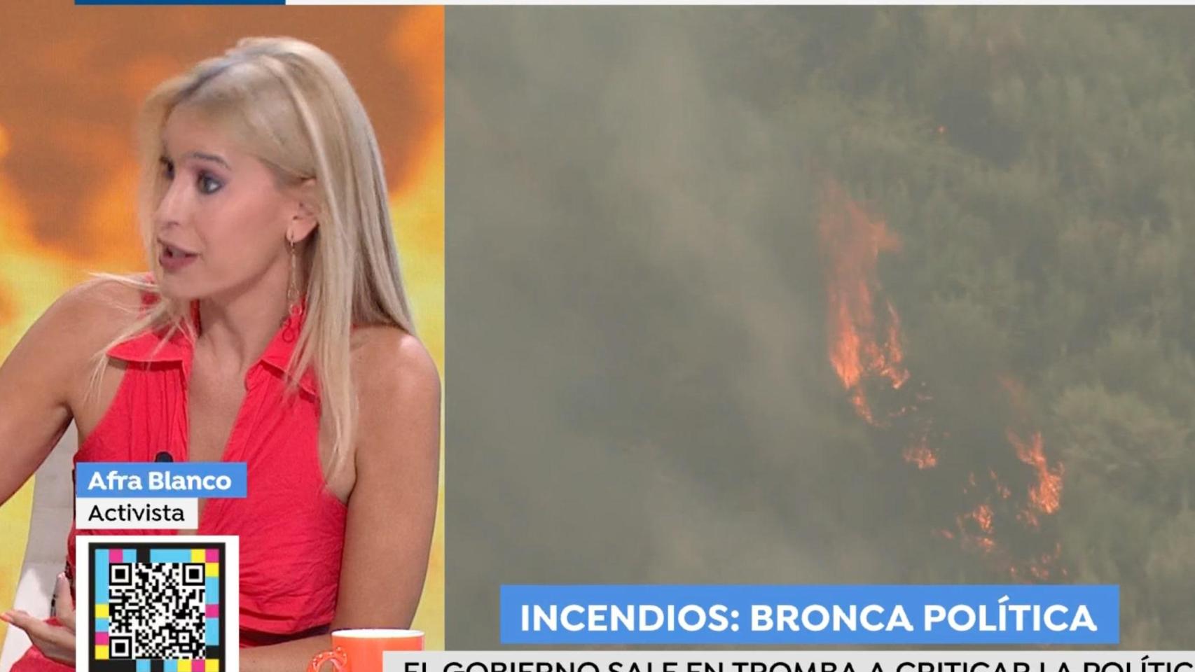 Afra Blanco en 'Espejo Público'.