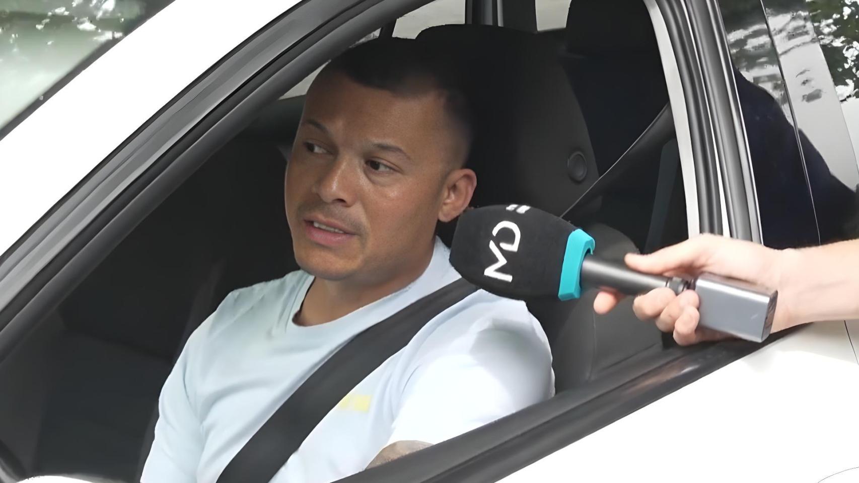 Un taxista hablando en Telemadrid.