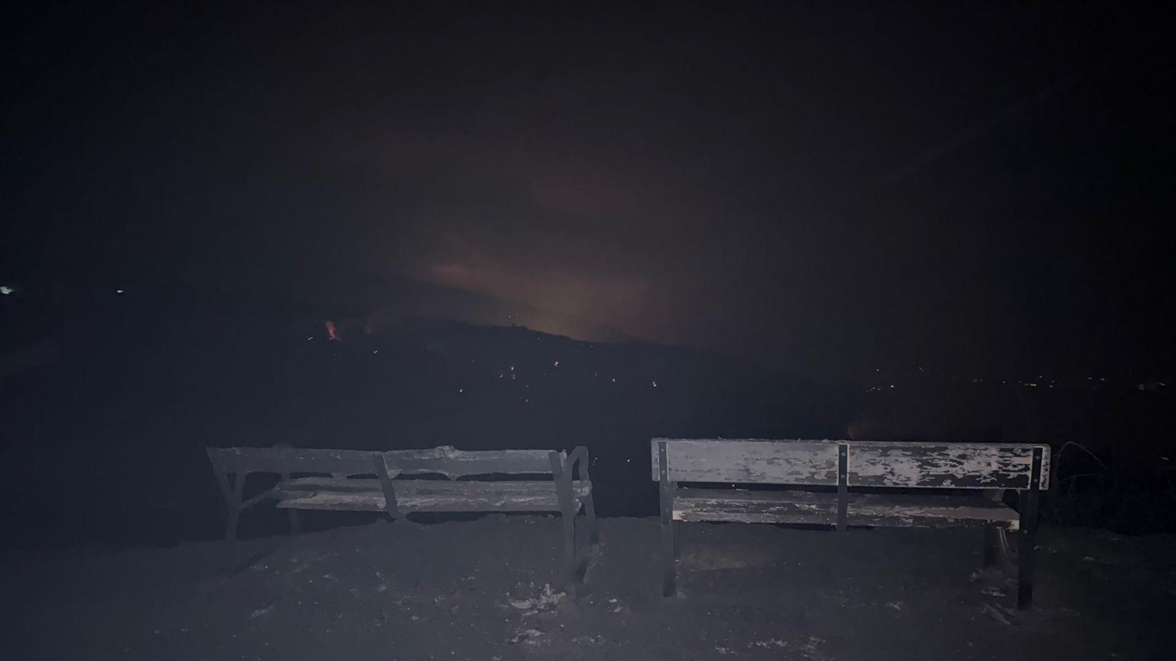 Una zona de Ourense totalmente calcinada por el paso del fuego