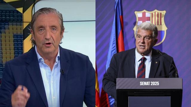 Imagen de Josep Pedrerol y Joan Laporta.