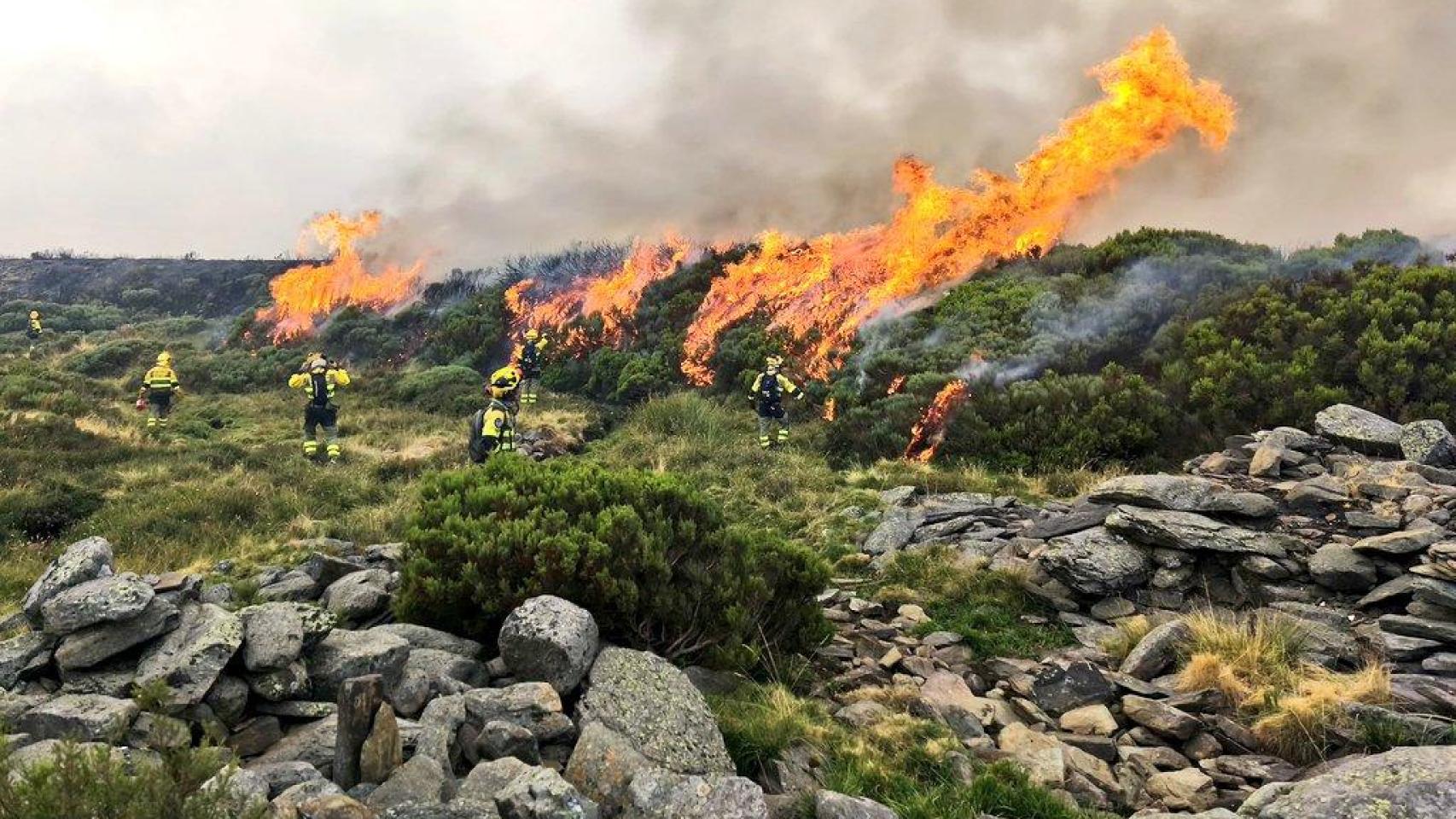 Incendio en el Lago de Sanabria