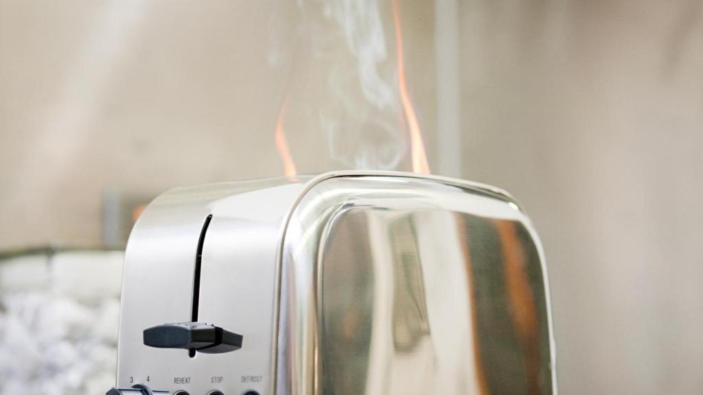 Electrodoméstico incendiado.