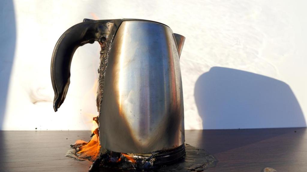 Electrodoméstico quemado.