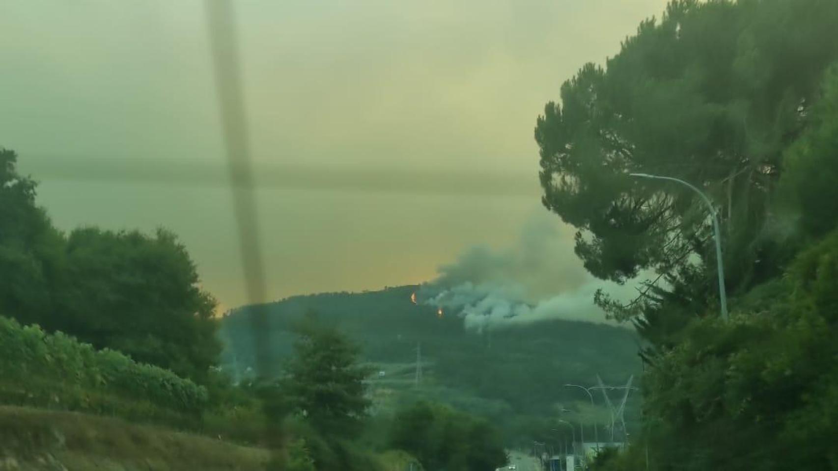 Una imagen que tomó Ana desde el coche que cogió.