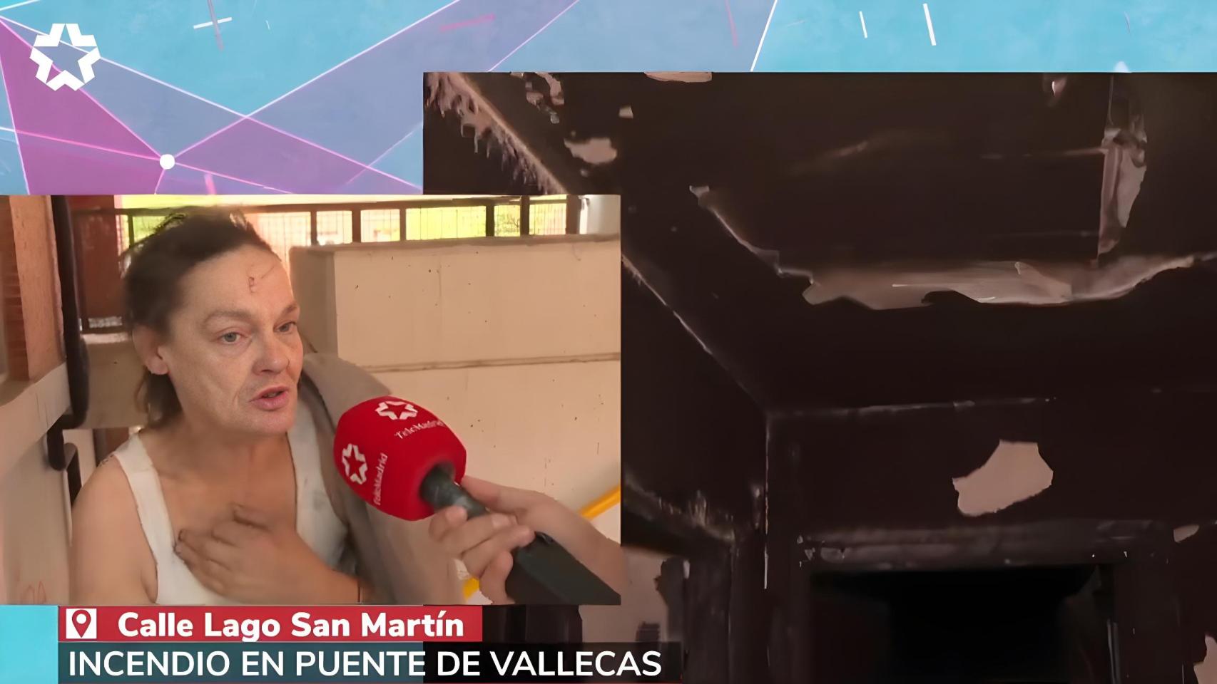 La mujer que provocó un incendio en Vallecas.