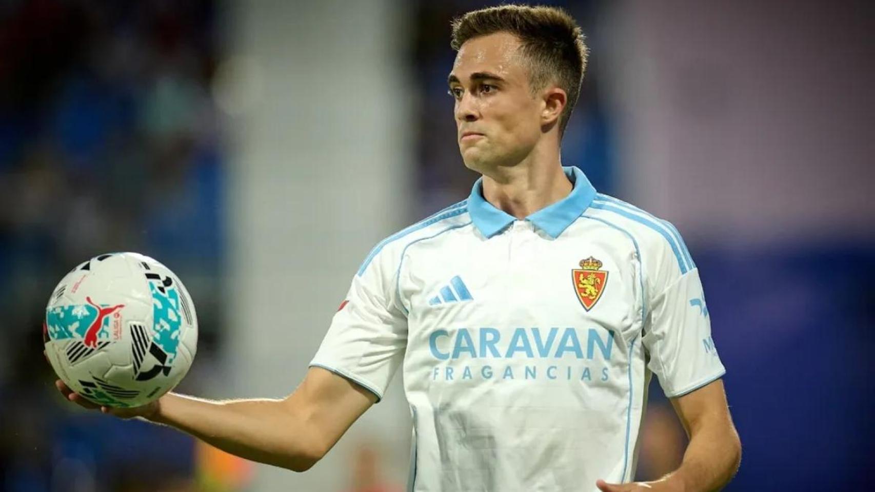 Andrés Borge con el Real Zaragoza.