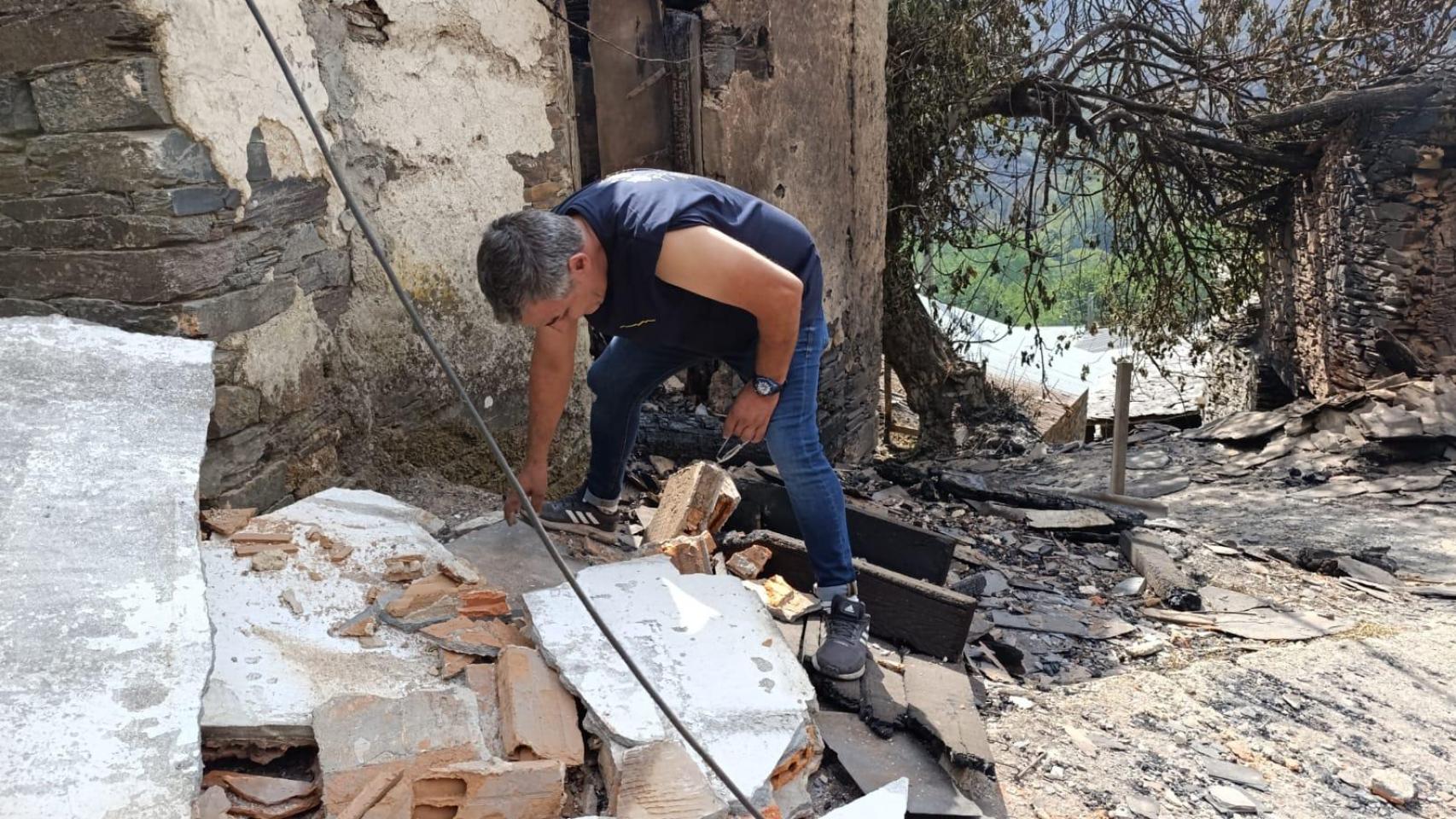 Estado de Lusío tras los incendios del pasado verano.