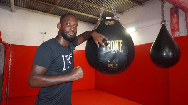 Stéphane durante un entrenamiento en el Climent Club.