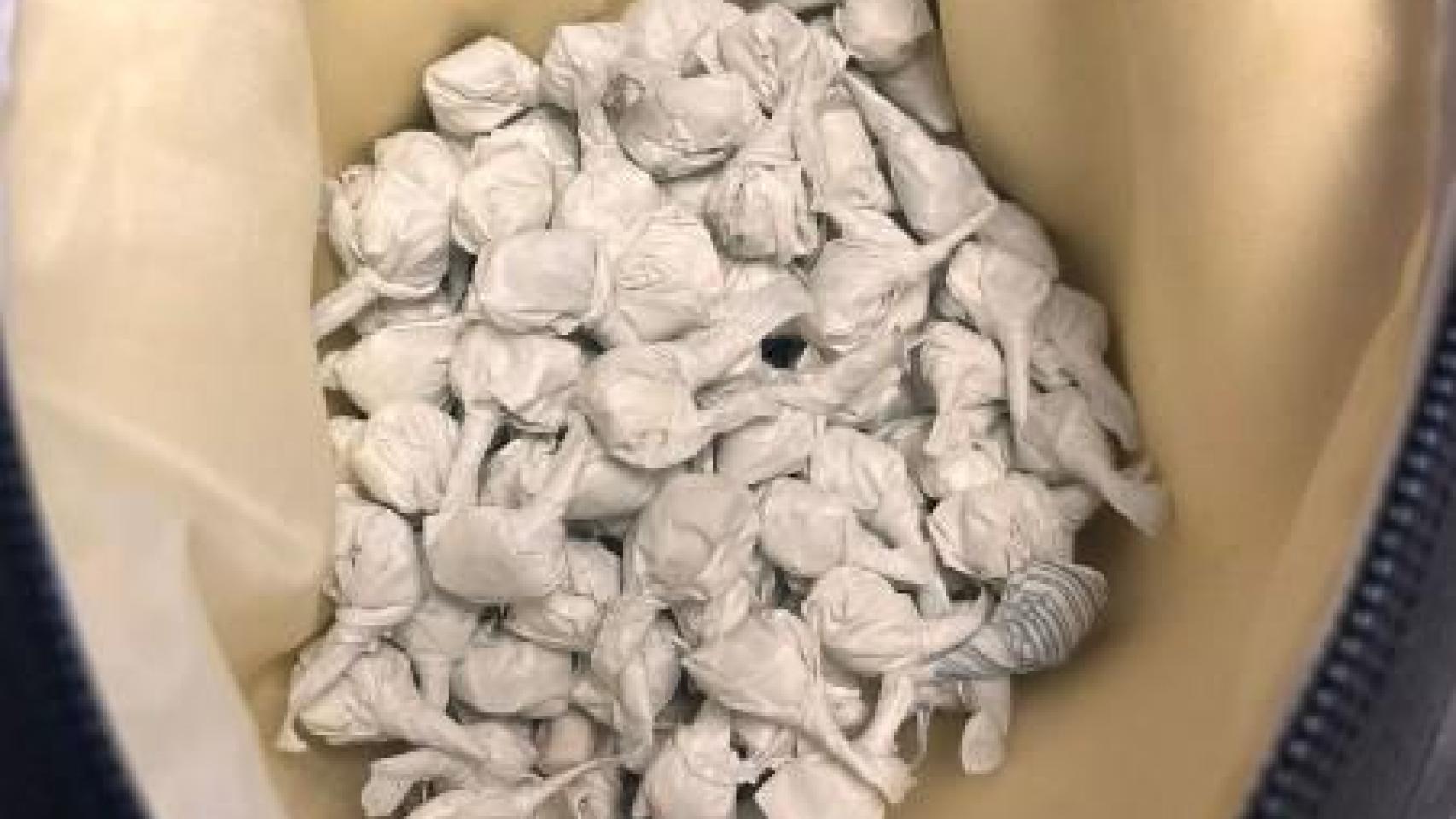 Imagen de la droga intervenida.