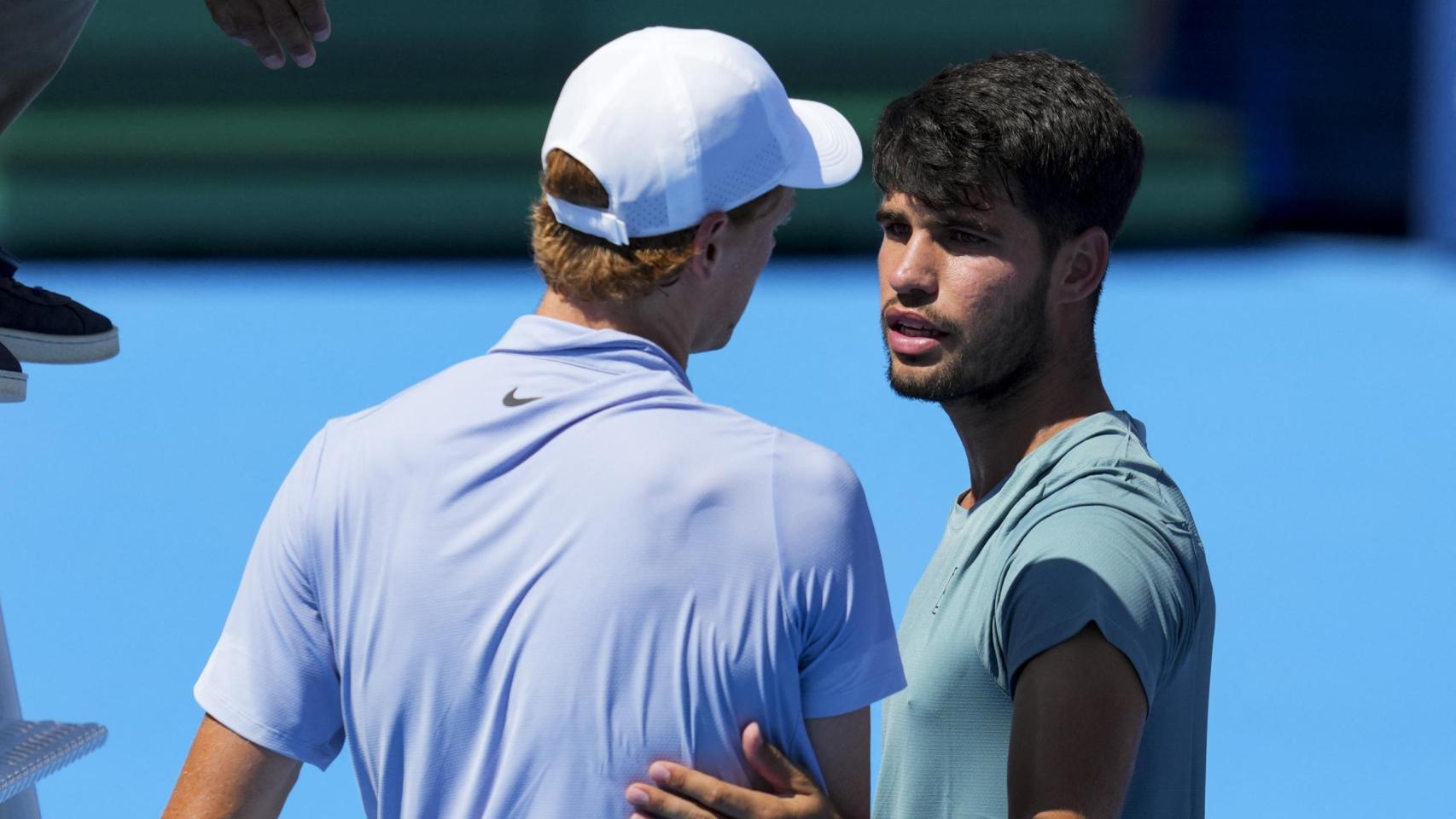 Alcaraz y Sinner, tras la final de Cincinnati.