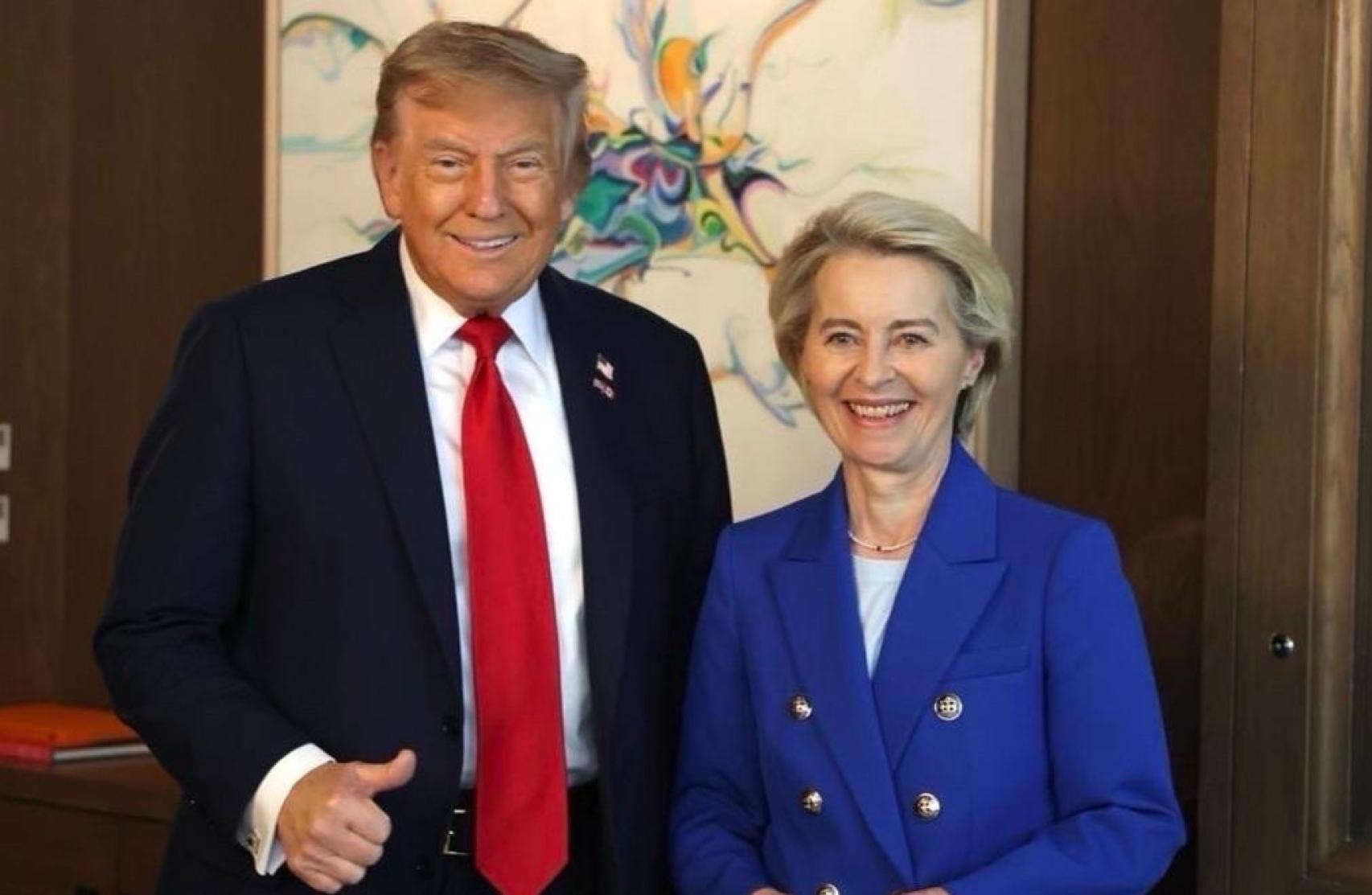 Donald Trump y Úrsula Von der Leyen.