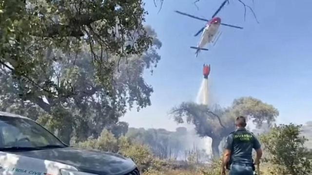 Incendio forestal en el pinar de Alba de Tormes