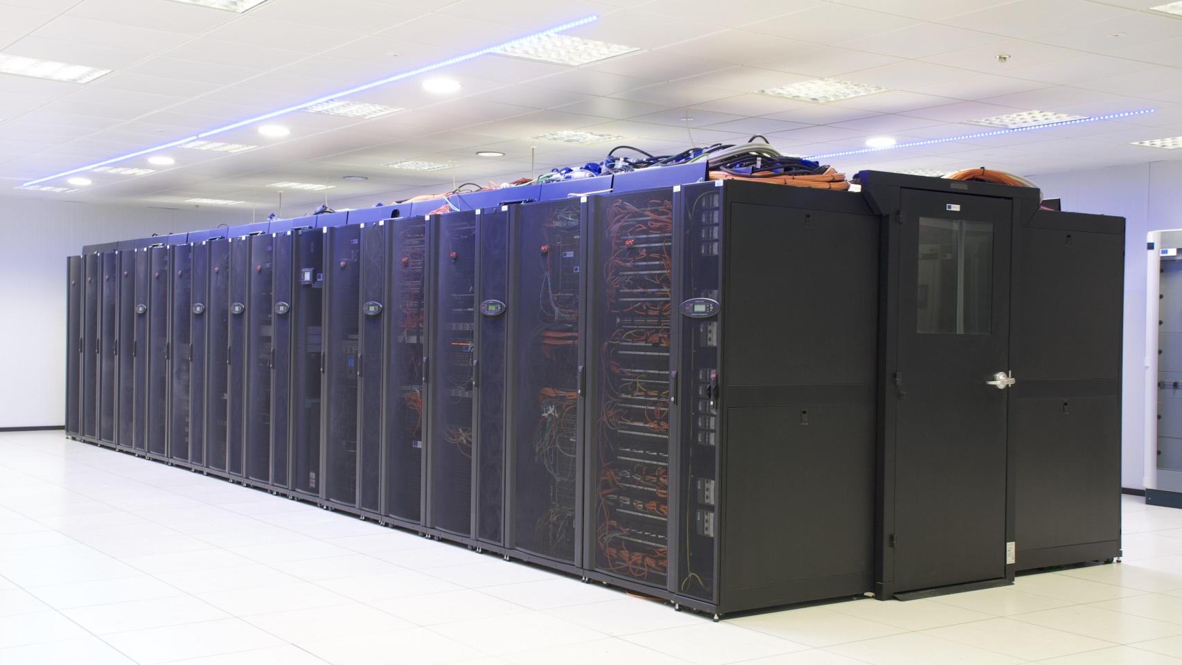 Imagen del Centro de Proceso de Datos en el edificio de AST en el parque Tecnológico Walqa, en Huesca.