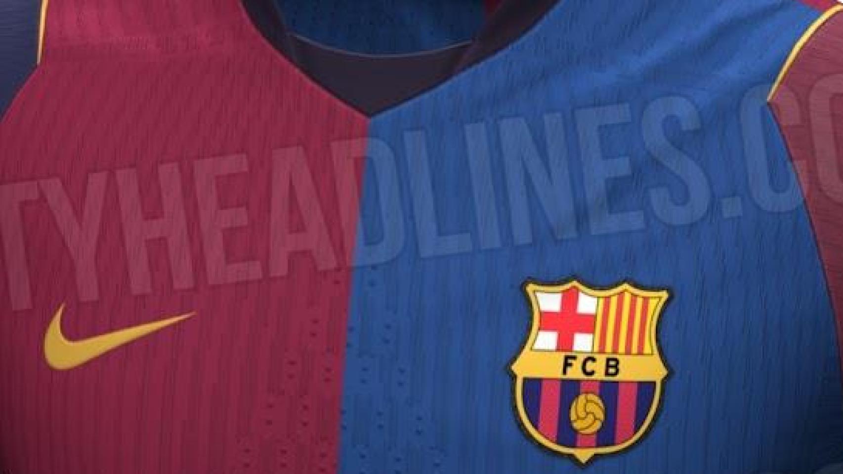 Los detalles de la supuesta nueva camiseta del FC Barcelona.