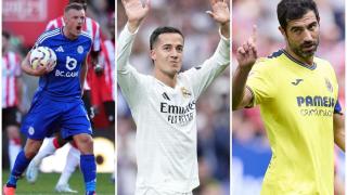 Jamie Vardy, Lucas Vázquez y Raúl Albiol.