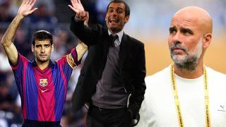 Pep Guardiola, en un fotomontaje