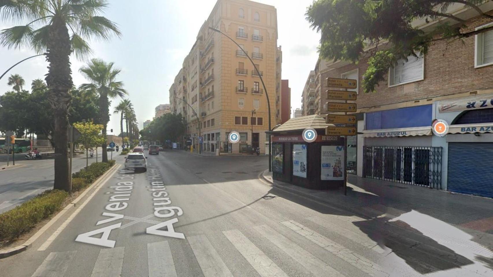 El cruce de Muelle Heredia y calle Córdoba donde se ha producido el siniestro.