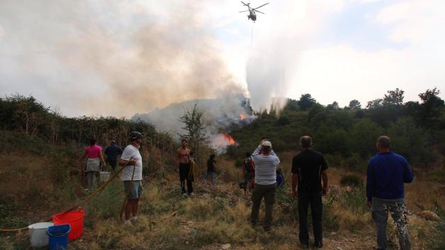 Incendio en Molinaseca (León)