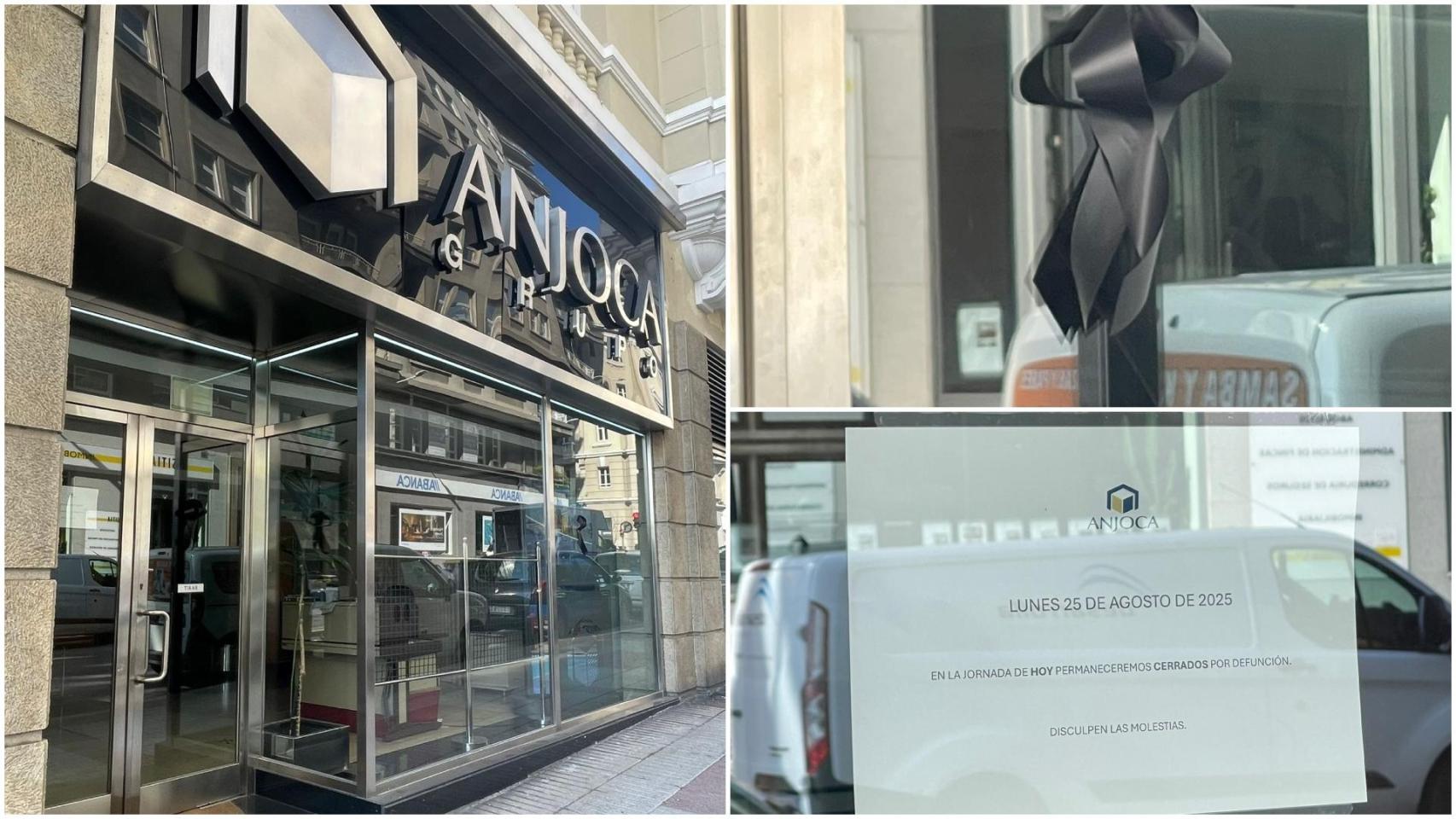 Luto en las oficinas de Anjoca en A Coruña por la muerte de su presidente Ángel Jove Capellán