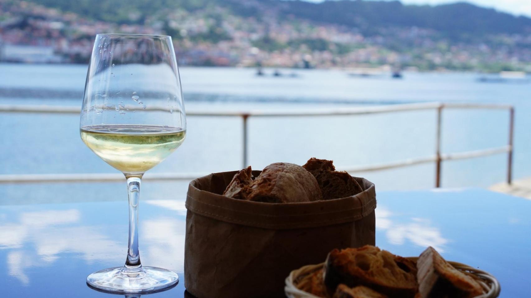 Copa de vino albariño