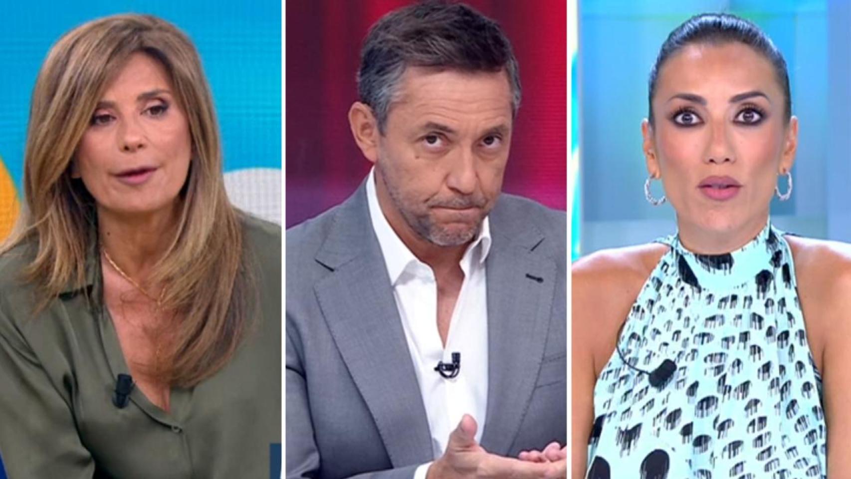 Gema López, Javier Ruiz y Patricia Pardo, en un fotomontaje de BLUPER.