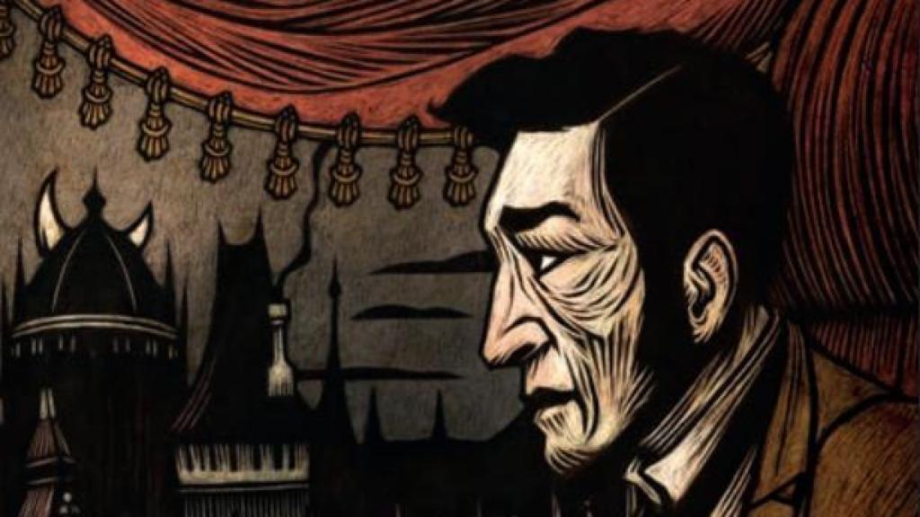 Página de la novela ilustrada 'Drácula: Bram Stoker + Tomás Hijo'.