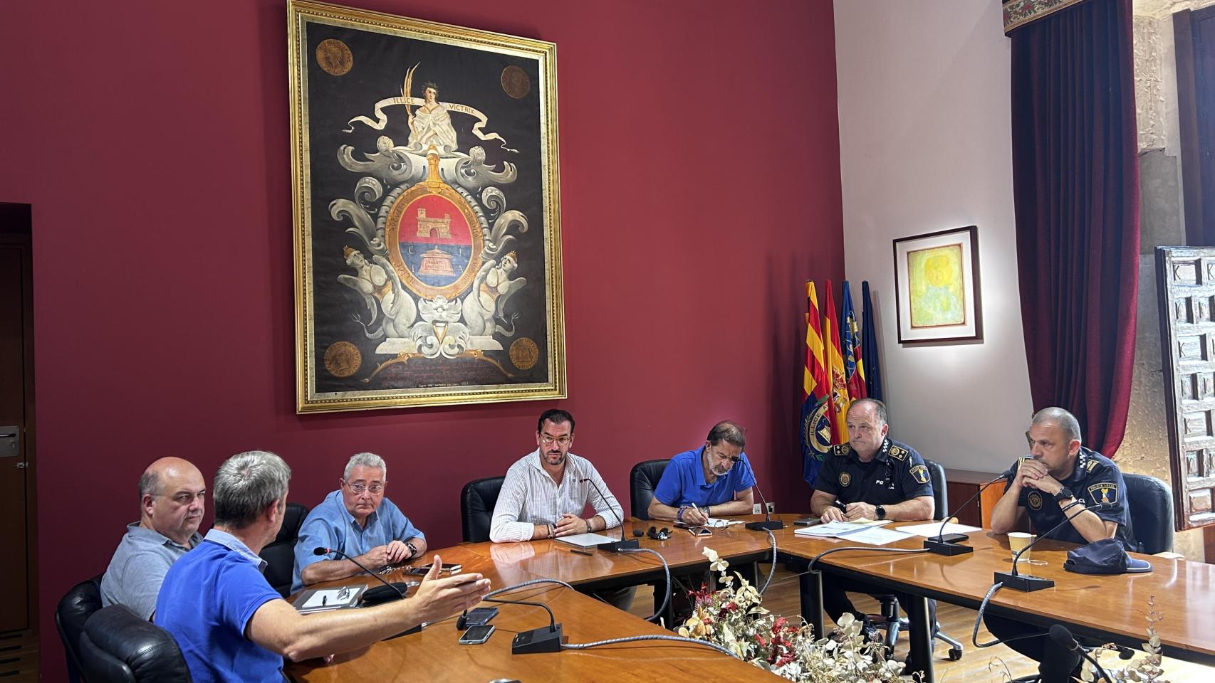 La reunión del comité de crisis en Elche el lunes por la tarde.