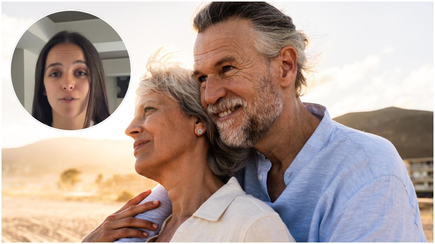 Pareja de jubilados junto con Marta.