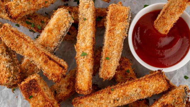 Palitos crujientes de berenjena sin frituras