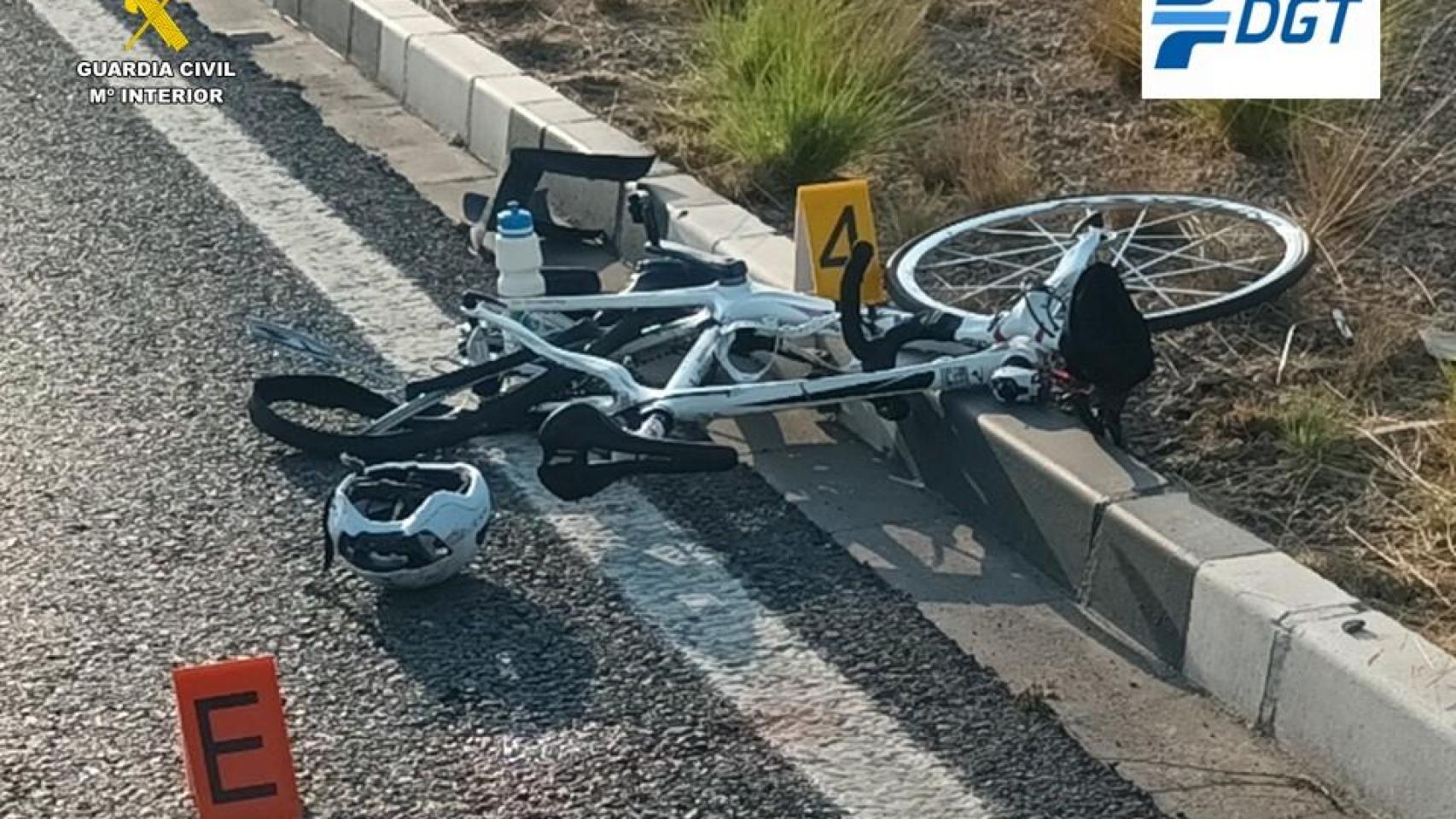 La bicicleta, tras el atropello este agosto.