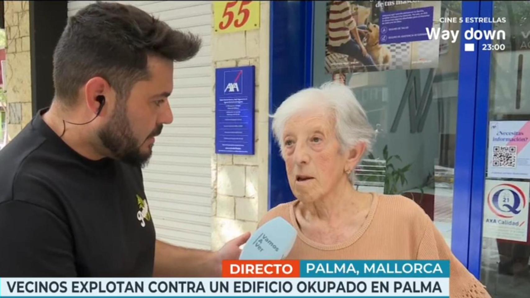 María, de 95 años, habla sobre los okupas.