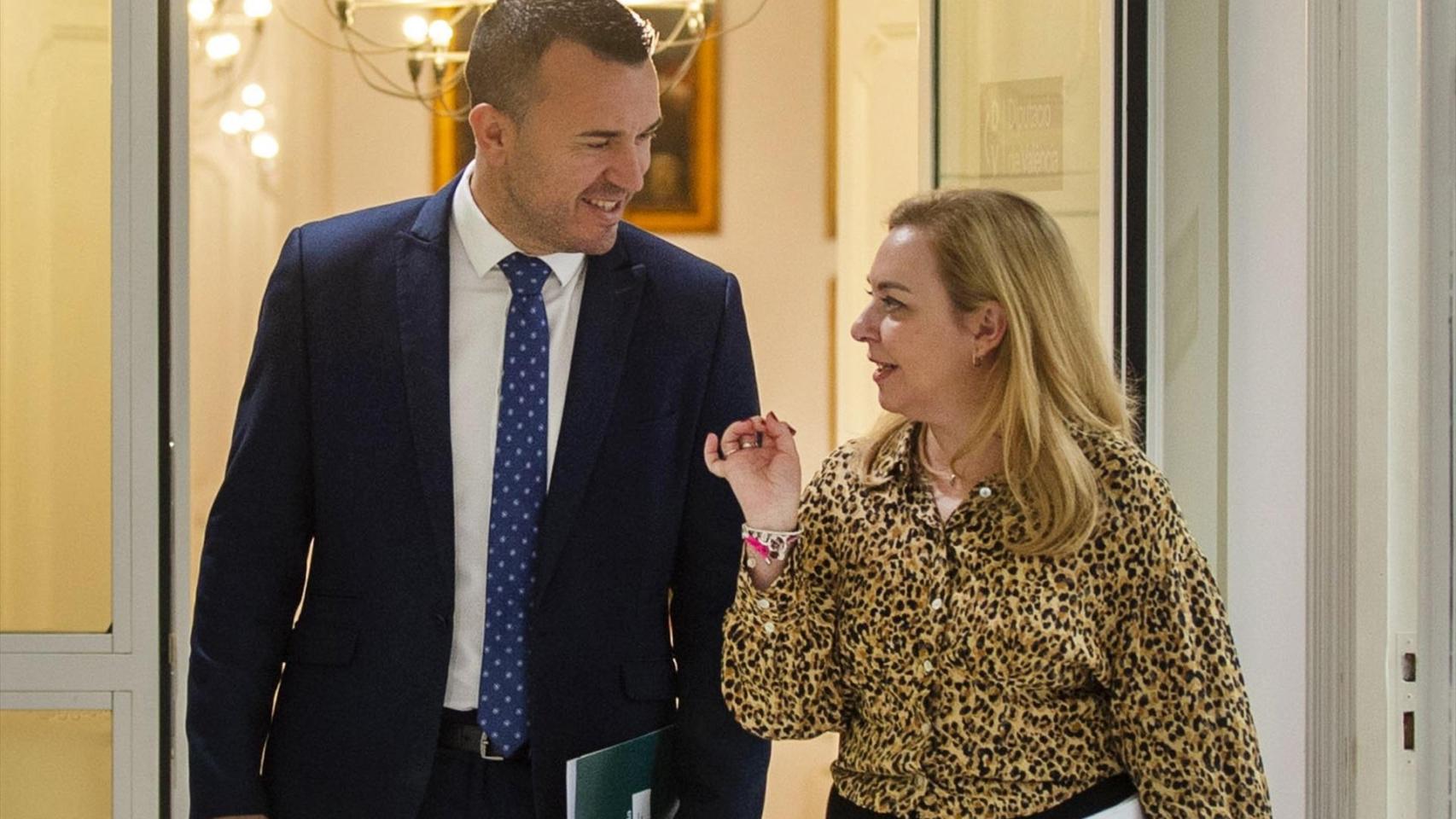 Vicente Mompó y Natàlia Enguix, vicepresidente de la Diputación. Diputación de Valencia