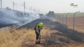 Extinguido el incendio de Guadalajara que ha obligado a suspender la circulación del AVE entre Madrid y Barcelona