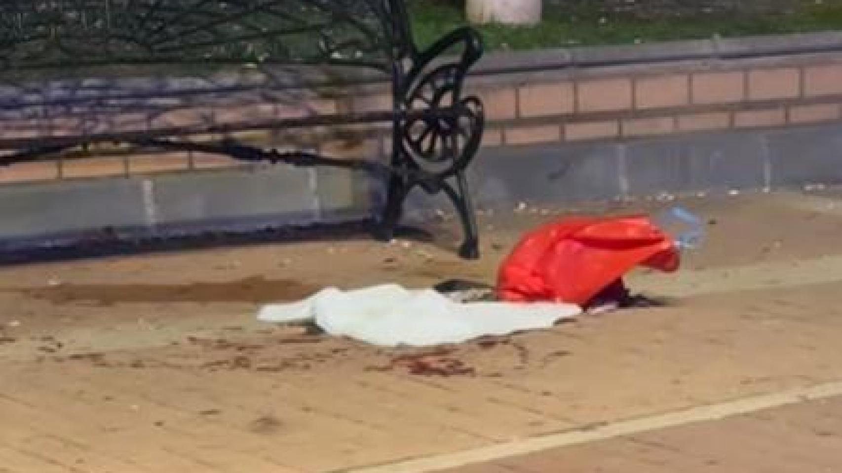 Así quedó el suelo.