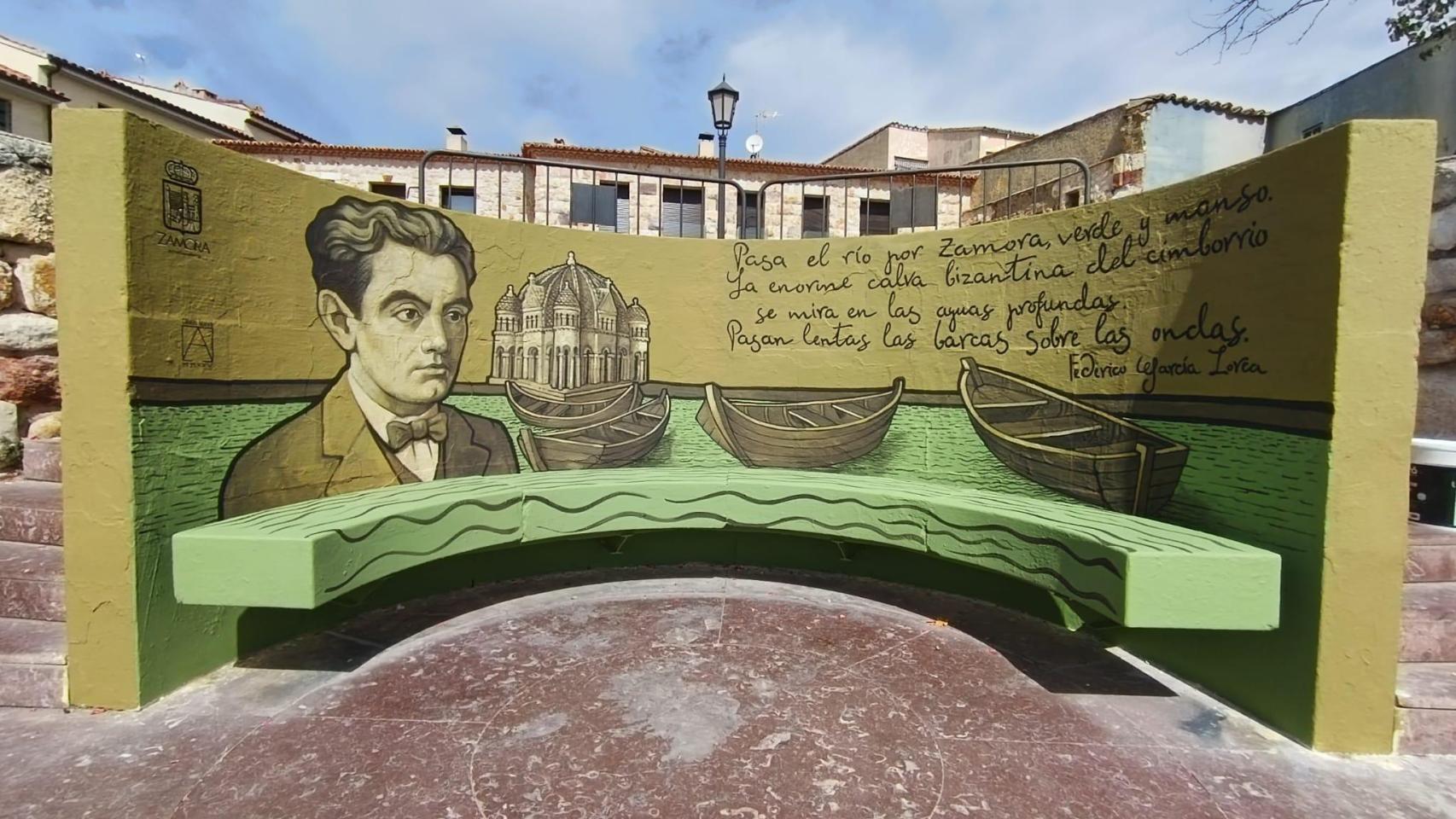Nuevo mural dedicado a Federico García Lorca en Zamora